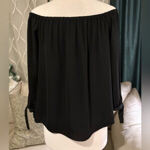 J CREW Black On/Off-Shoulder Blouse